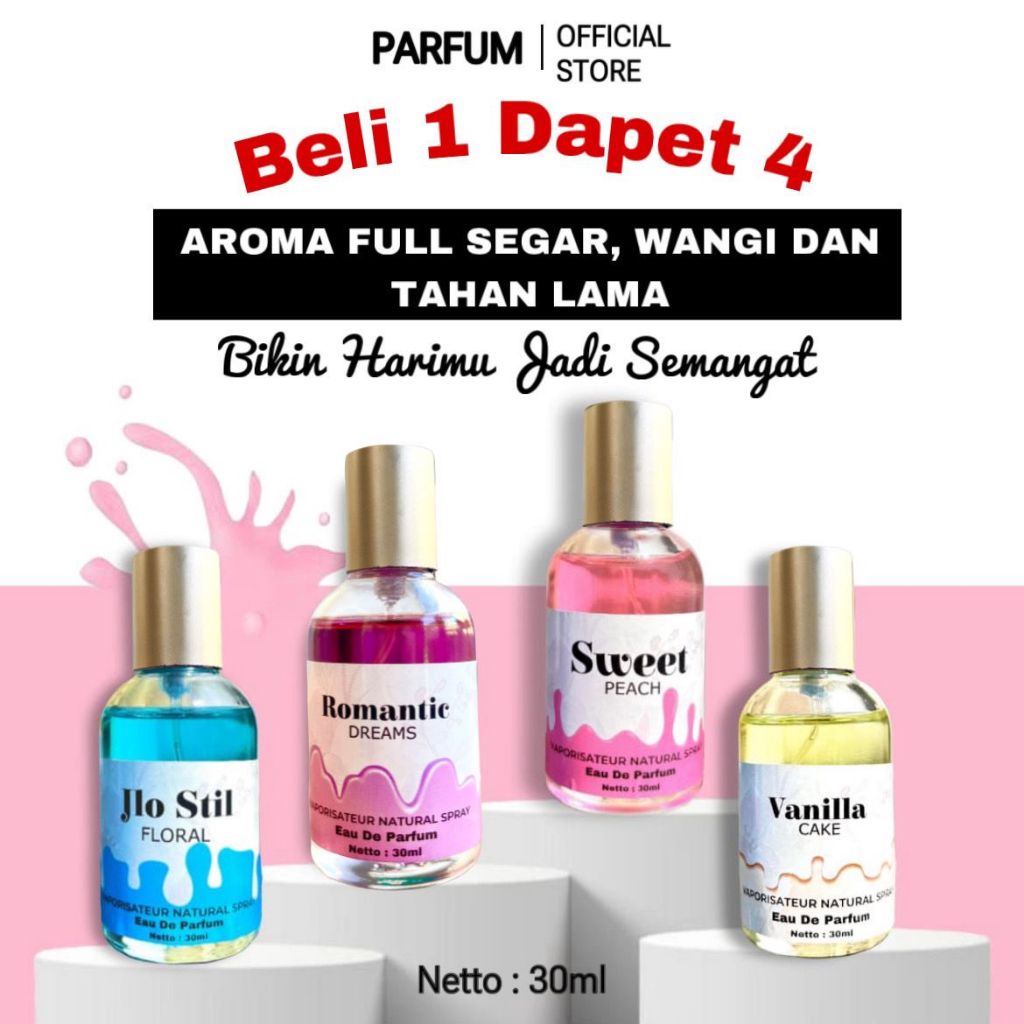 Jual Dapat 4 Botol Parfum Non Alkohol Eau de Parfume Wa…