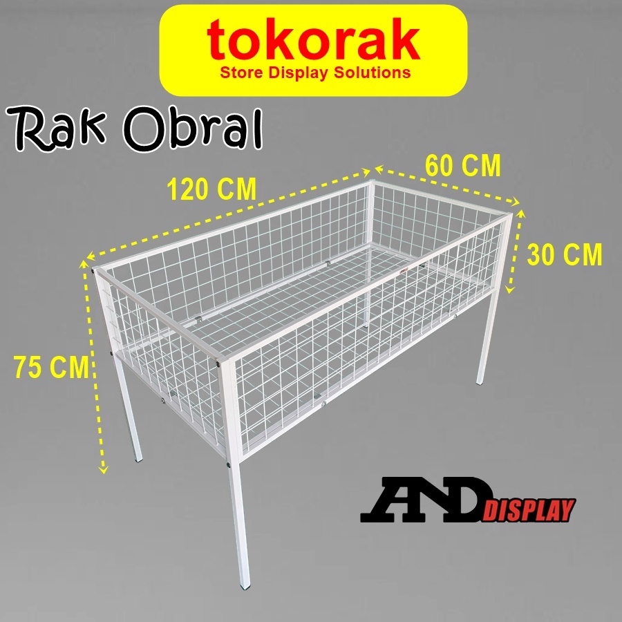 Jual RAK OBRAL 120 X 60 CM RAK BAJU OBRAL WIREMESH 60X120CM BOX OBRAL ...