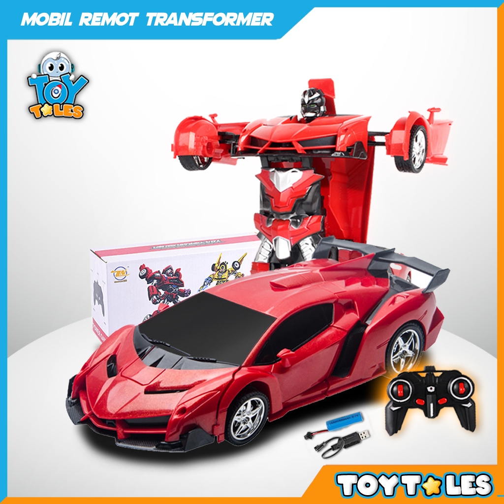 Jual [TOY TALES] Mainan Mobil Remote RC Transforming Robot - Bisa ...