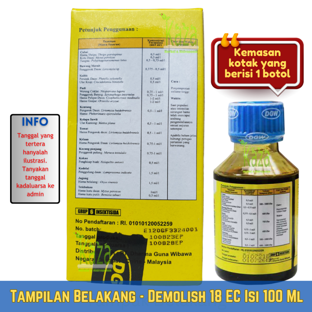 Jual Insektisida Akarisida Demolish 18 EC 100 ml - Abamektin Ulat ...