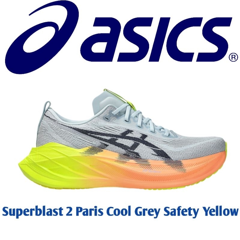 Jual Asics Superblast 2 Paris Cool Grey Safety Yellow | Shopee 
