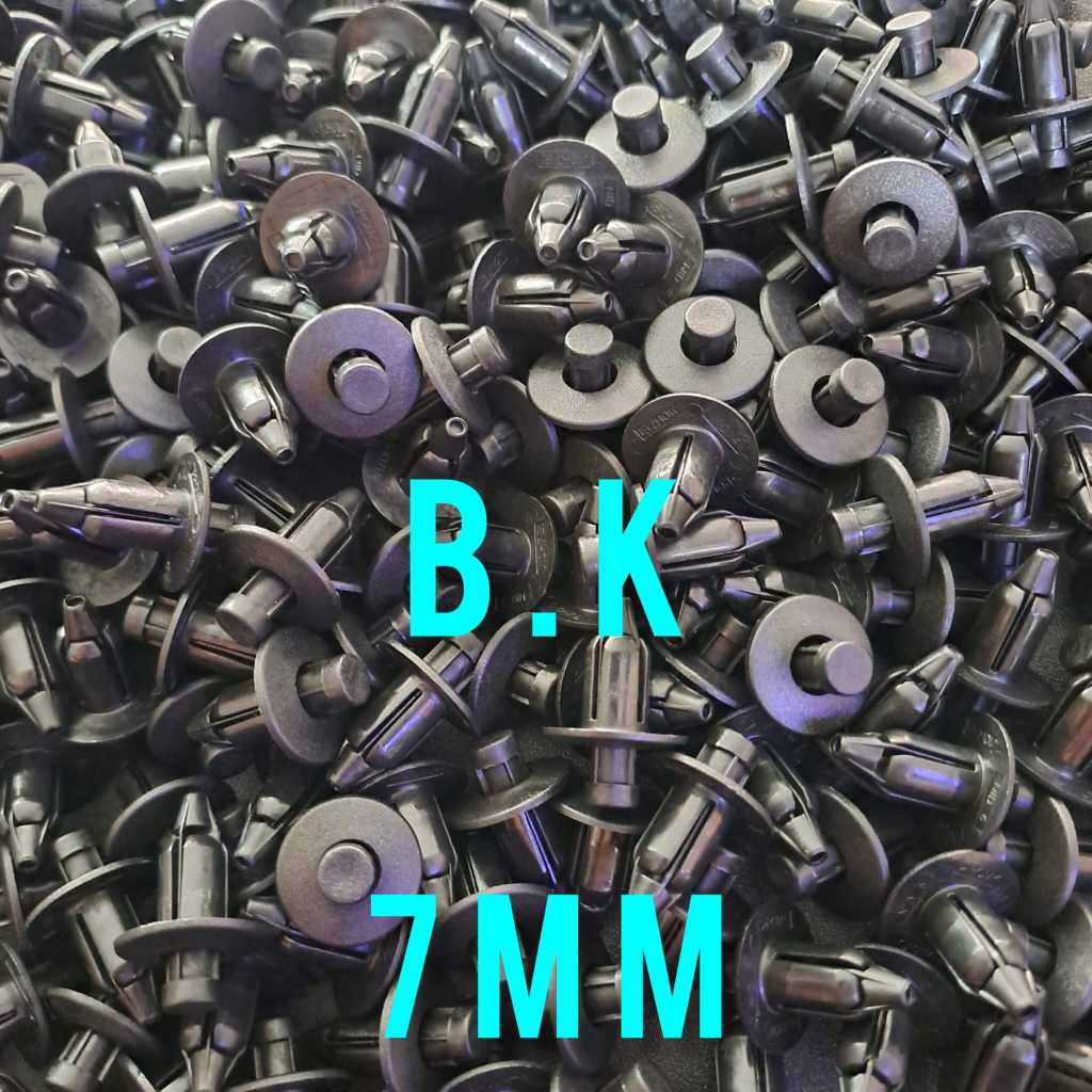 Jual 25-100 Pcs Klip Rivet Kancing Body Plastik 7mm | Shopee Indonesia