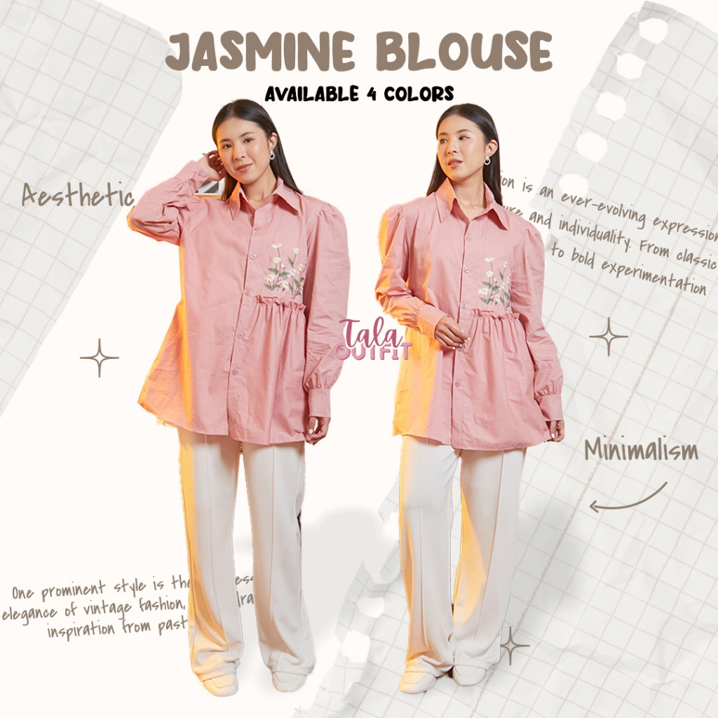 POPLIN BLOUSE - BLOUSE KEMEJA STYLE KOREA HARASKIRT