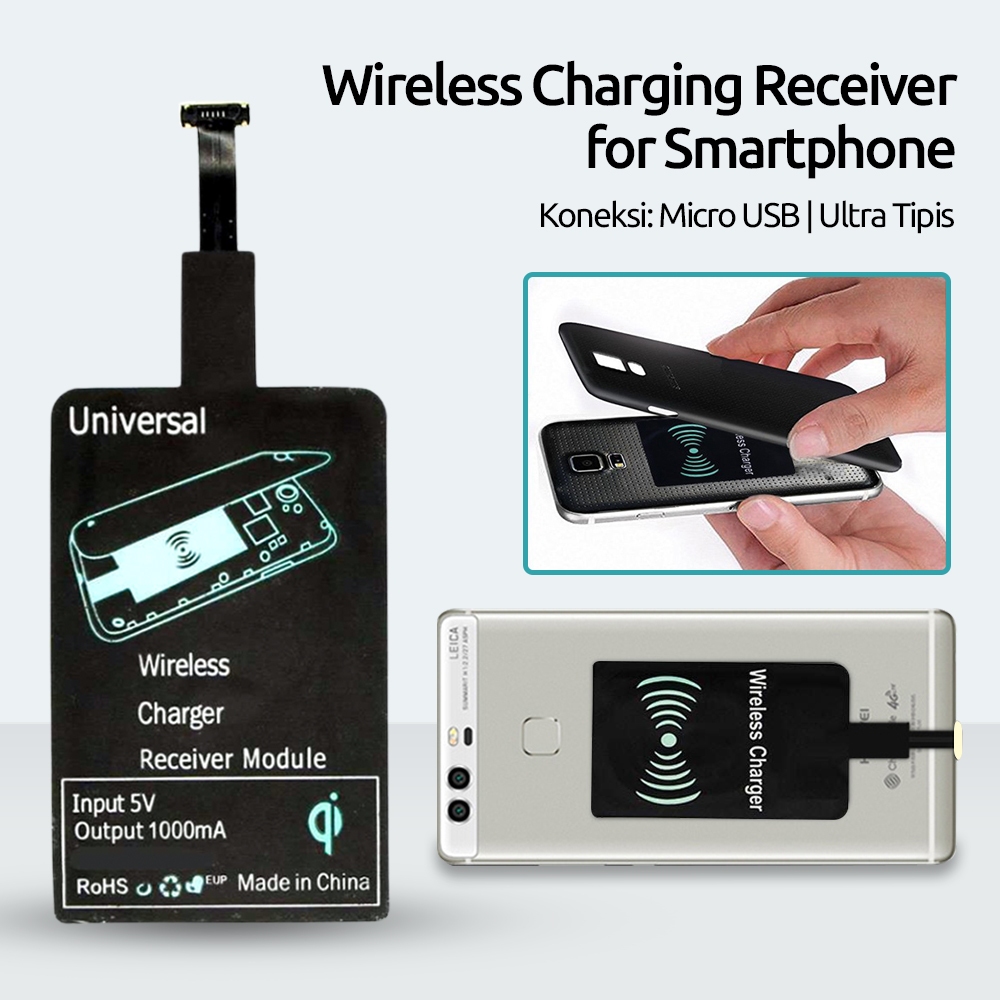 COLMER Qi Wireless Charging Receiver Adapter Converter Charger for  Smartphone HP USВ Тype C Micro Usb