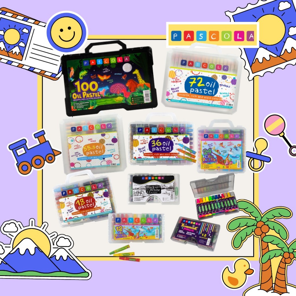 Standard - Pascola Oil Pastel 24 / Set ( Crayon / Pewarna / Coloring ) (6)