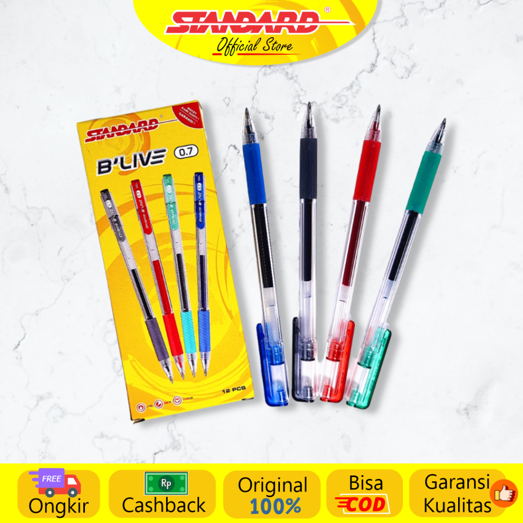 Standard - Pulpen Blive Gel 0.7 ( Alat Tulis / Pen / Ballpoint / Pena ) (2)