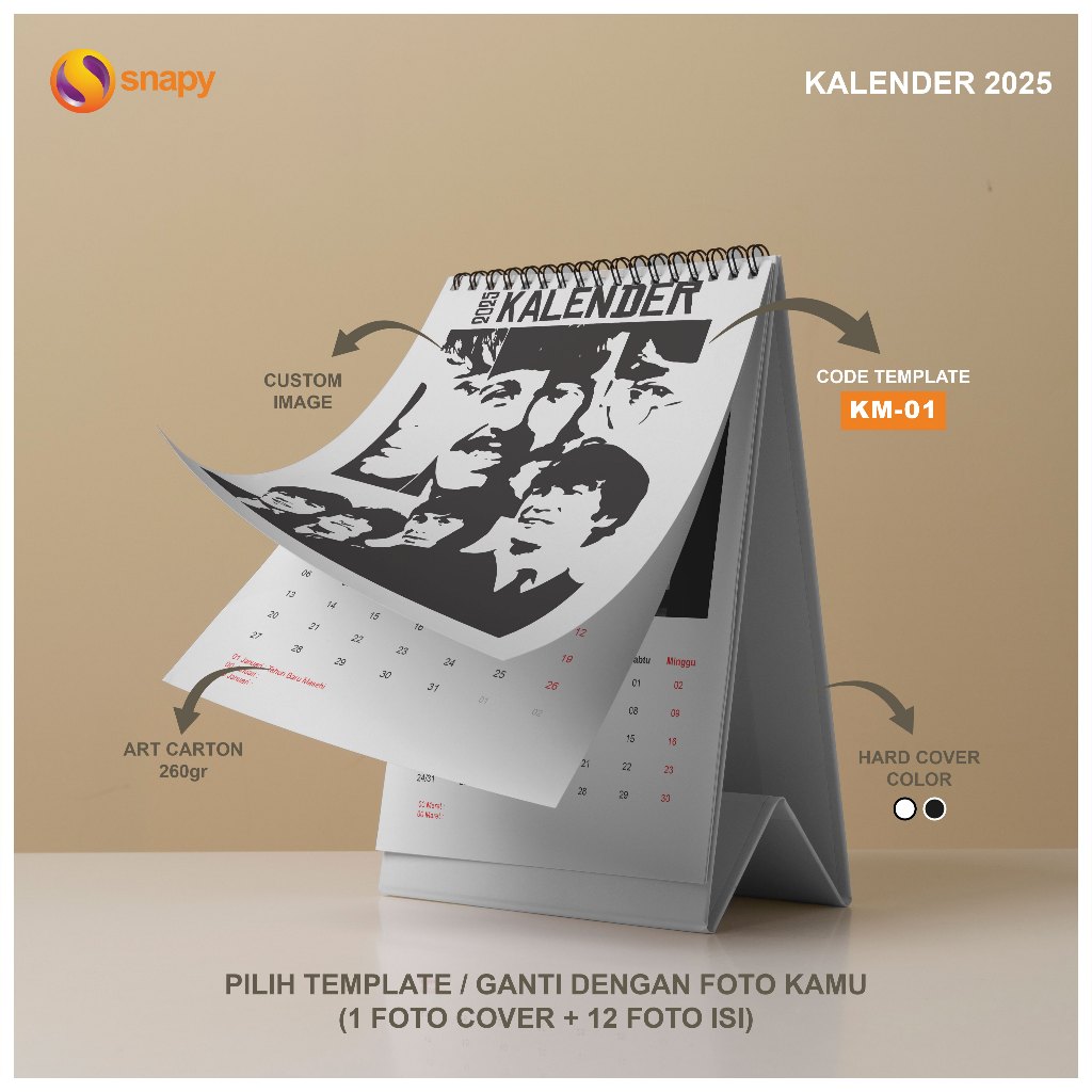Jual Snapy - Cetak Kalender Meja Custom 2025 Kalendar Duduk Estetik ...