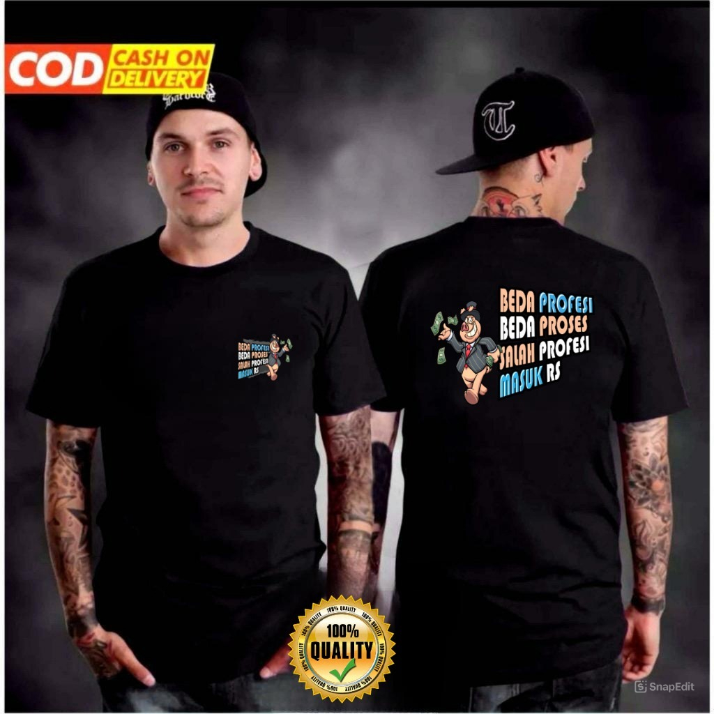 Jual KAOS DISTRO//KAOS KATA KATA BEDA FROFESI BEDA PROSES SALAH PROFESI ...
