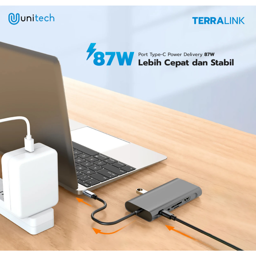 Jual USB HUB Converter Type C HUB 3.0 4K HDMI & VGA + LAN - Card Reader ...