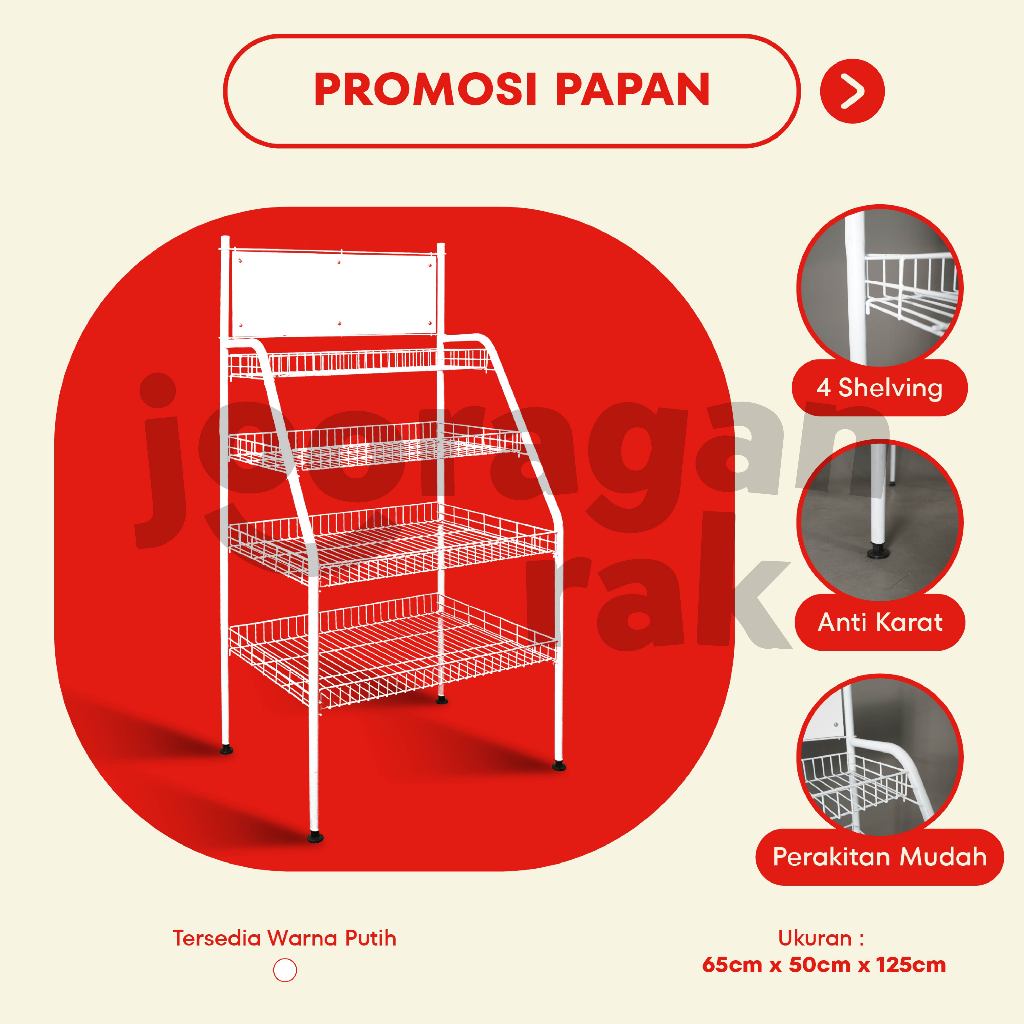 Jual RAK CIKI JUMBO BESI ANTI KARAT PROMOSI DISPLAY DAGANGAN CHIKI ...
