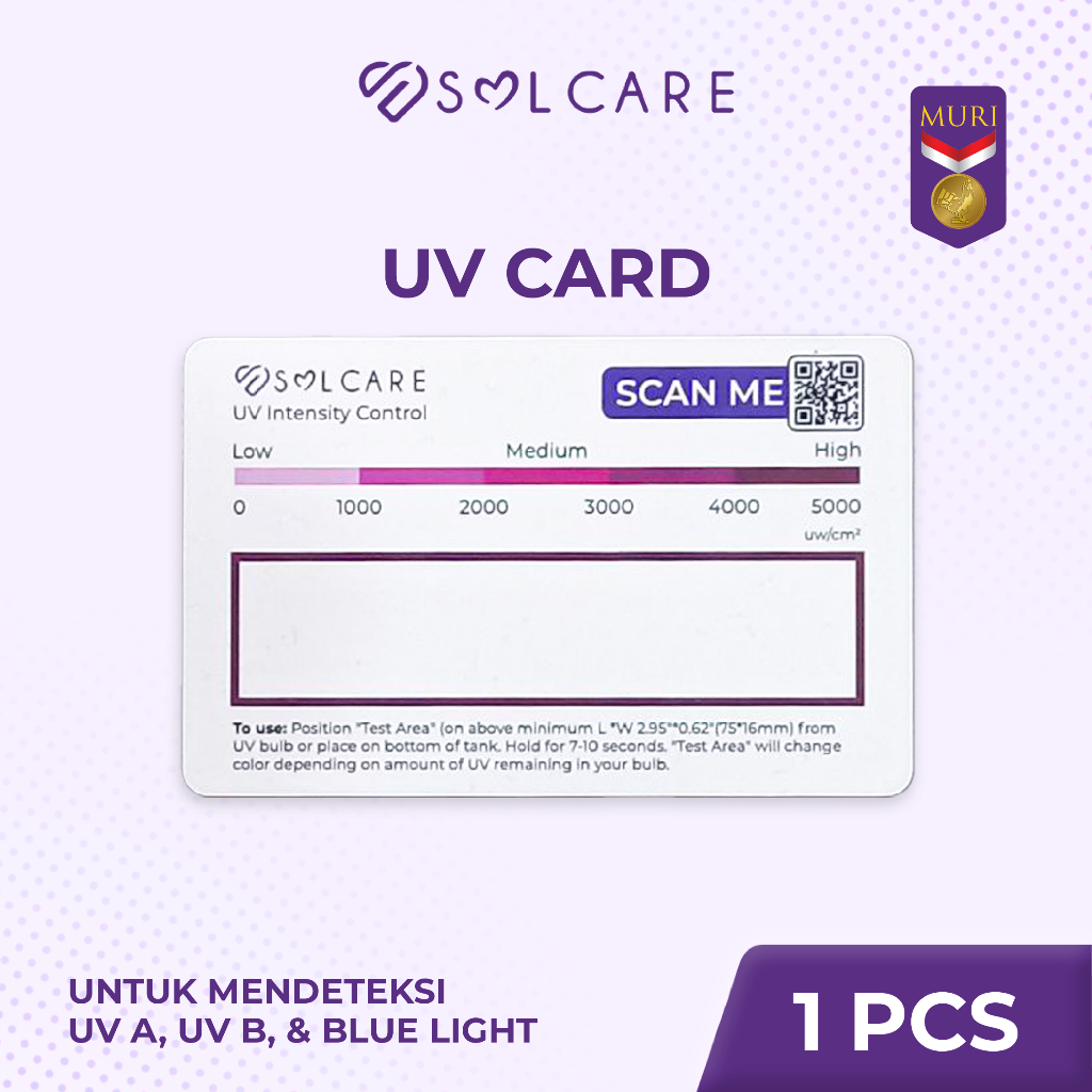 Jual [COD] Solcare UV Card - UV Intensity Control Tes Kadar UV B ...