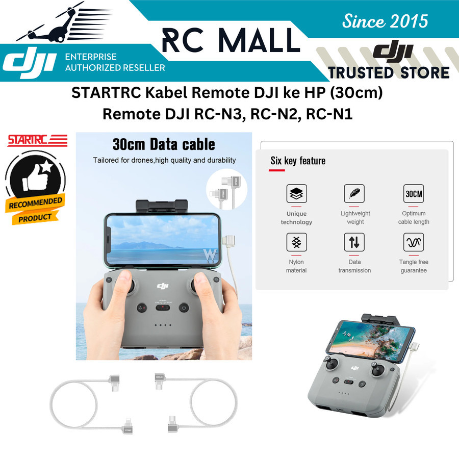 Jual STARTRC Kabel Remote Type-C DJI Air 3S DJI Neo DJI Flip Mini 4K ...