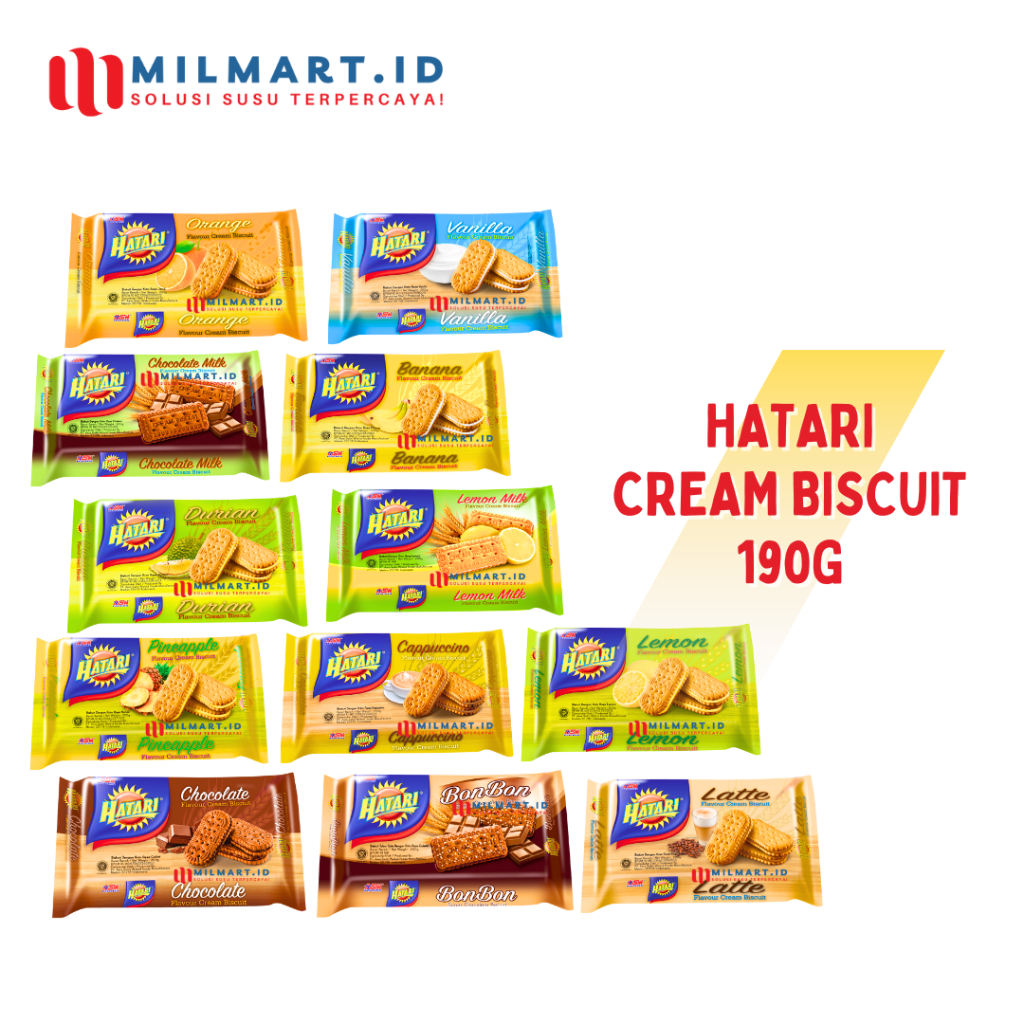 Jual ASW HATARI CREAM BUSCUIT 190G KRIM BISKUIT CHOCOLATE BANANA LEMON ...
