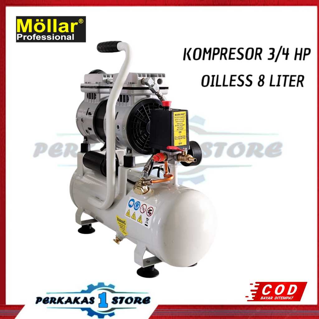 Jual Mollar Kompresor angin Listrik 0,75HP Oiles air compressor 3/4 HP ...