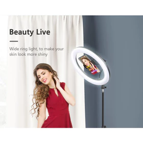 Aceh Lampu Tripod Ring Light LED 26Cm 10Inch Ringlight Selfie 3 Mode 26 Cm Live Streaming Vlog