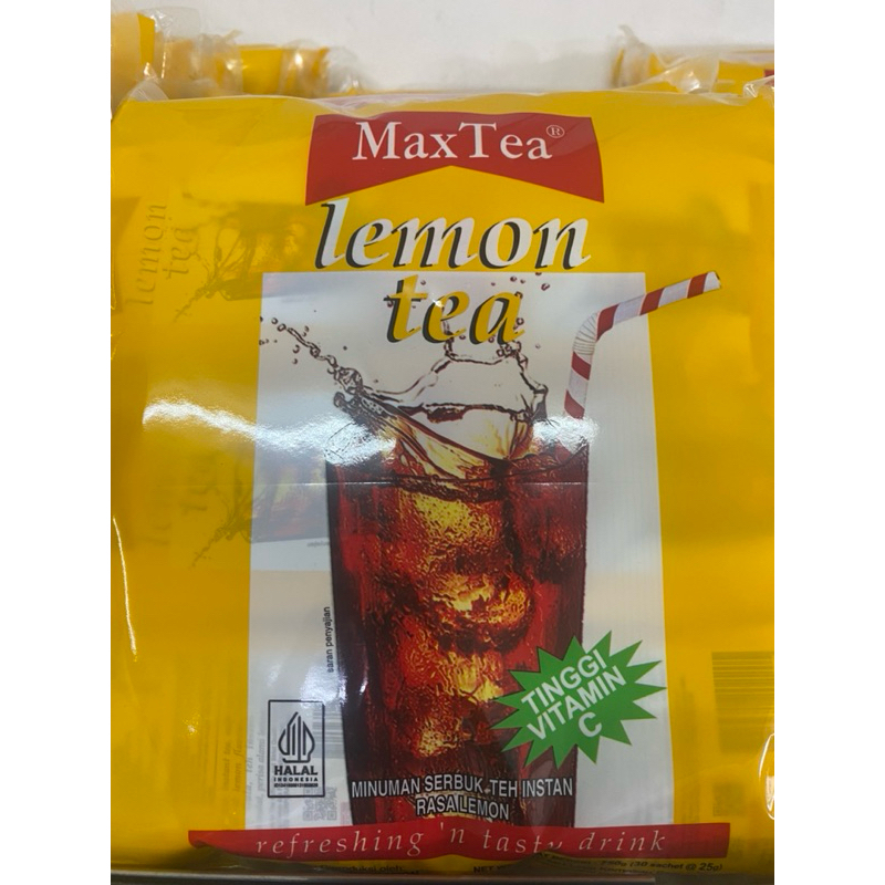 Jual MAX TEA LEMON TEA (25 Gram X 30 Sachet) | WAHDANA BAKING | Shopee ...