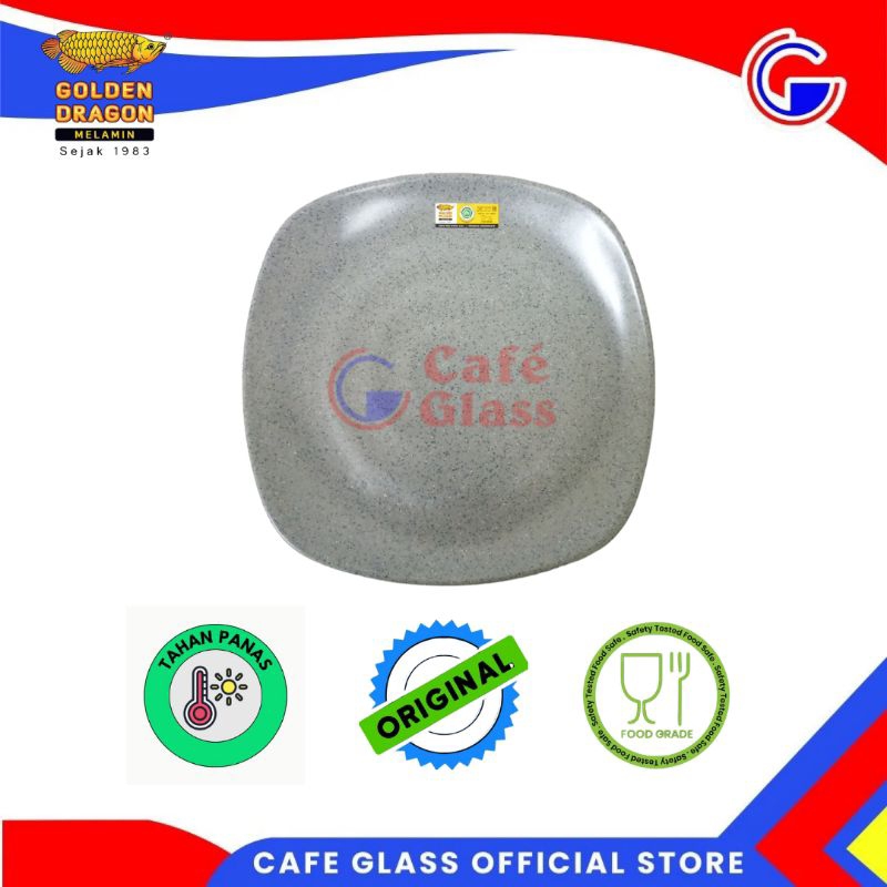 Piring Kotak/Piring Makan Melamin 9"