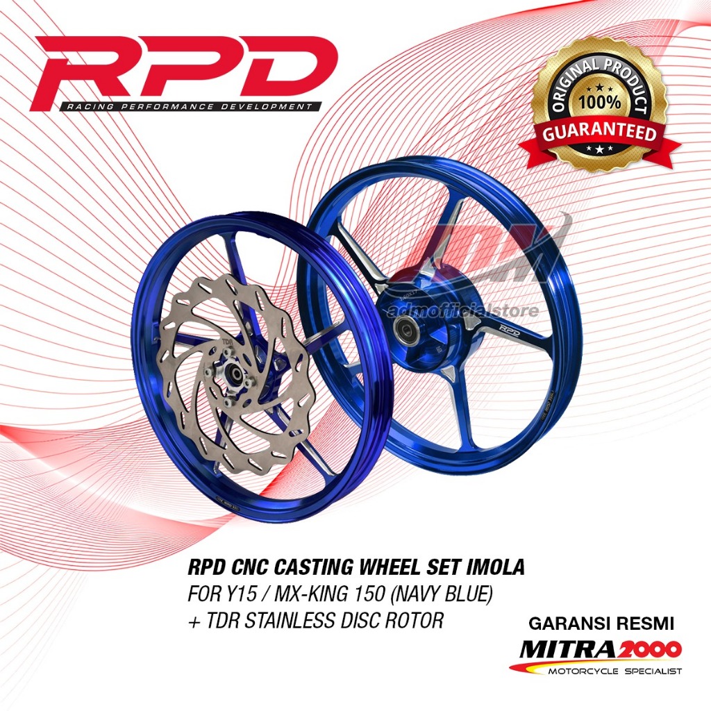 Jual Velg RPD CNC Casting IMOLA for MX King 150 / Y15 (160/160x17 inch ...