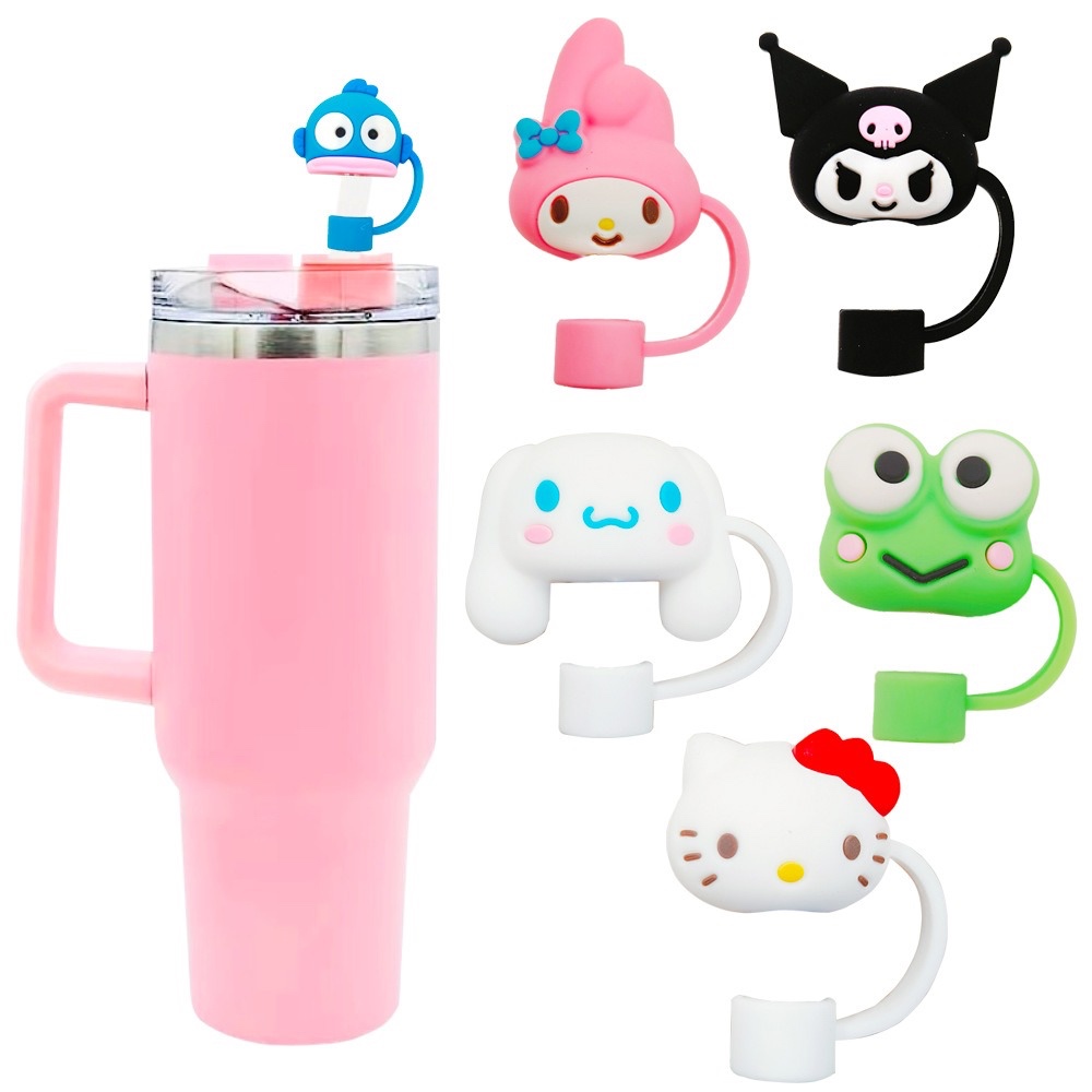 Jual 10mm Sanrio tutup sedotan silikon Penutup motif karakter imut ...