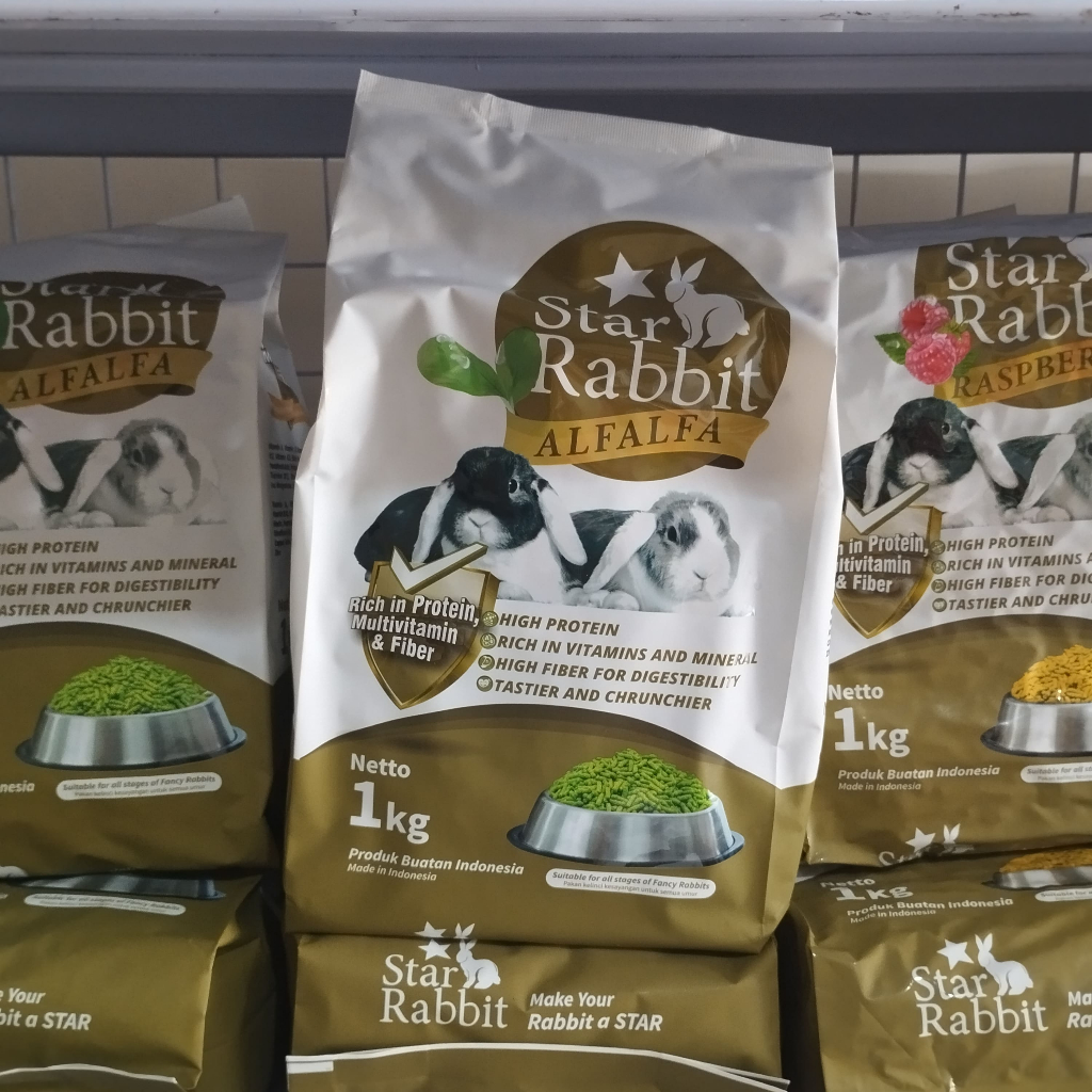 Jual Star Rabbit All Stage 1kg Fresh Pack Makanan Kering Kelinci ...