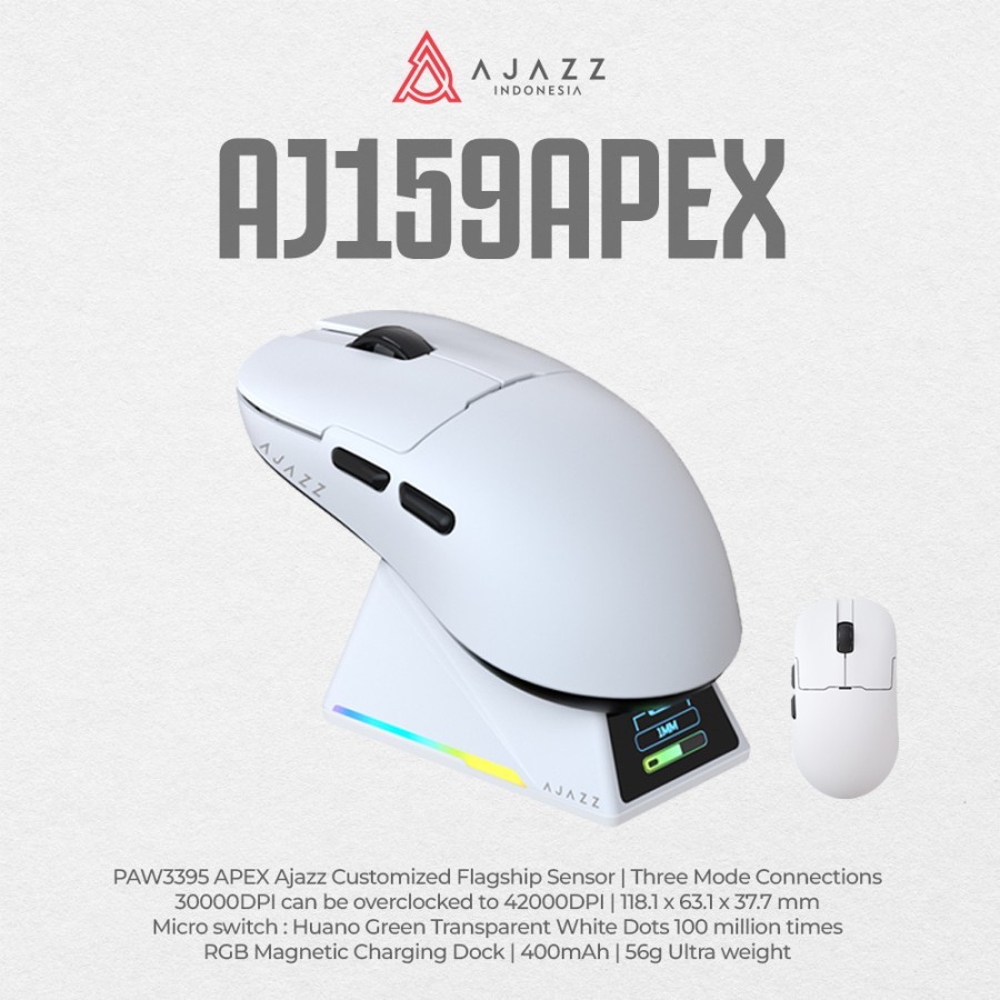 Jual Ajazz AJ159 / AJ-159 APEX 3in1 Connection Wireless Gaming Mouse ...