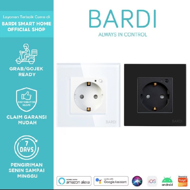 Jual BARDI Official Smart Wall Socket EU Wifi for smart home