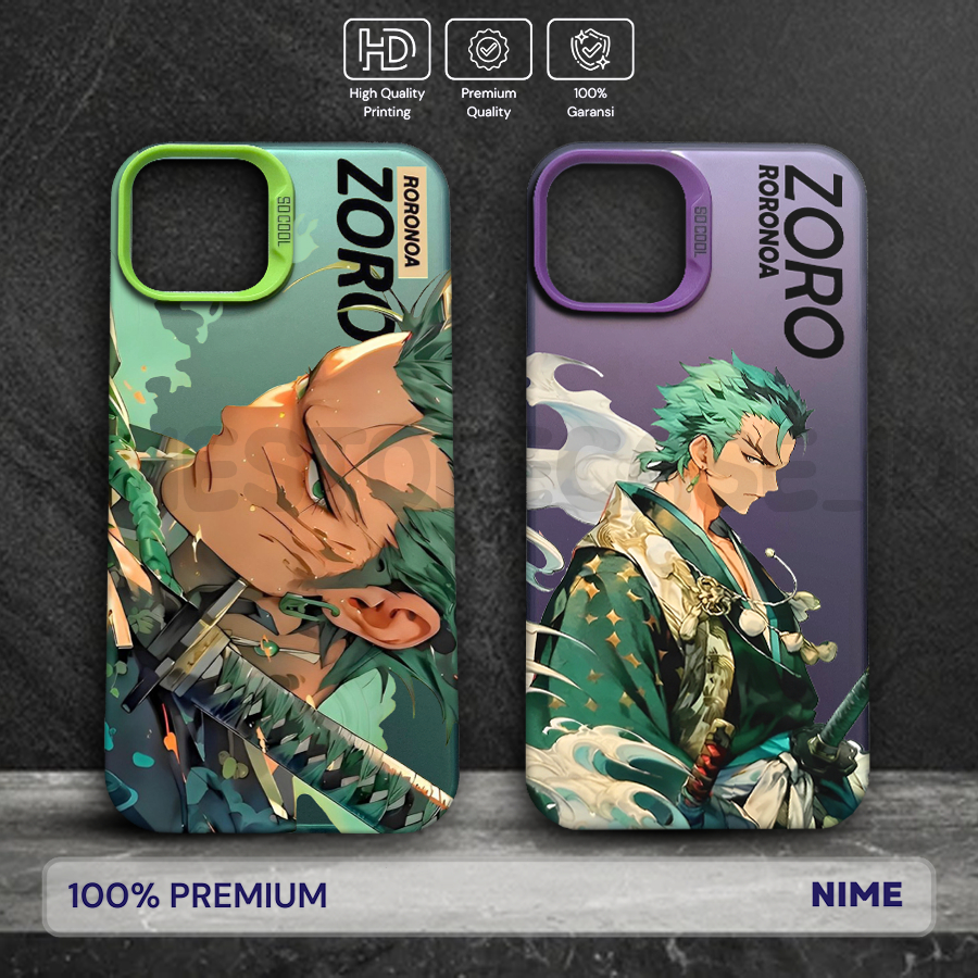 Jual Nime Premium IMD Hologram Case One Piece - Zoro | Shopee Indonesia