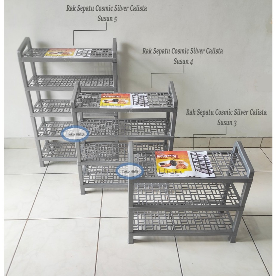 Jual Tempat Sepatu, Rak Sepatu, Rak Sandal Plastik Cosmic Calista Susun ...