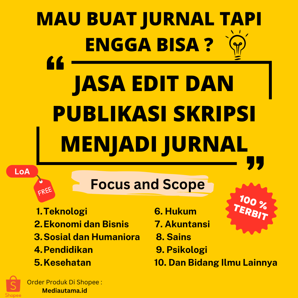 Jual Publikasi Jurnal - Non Sinta - 100% Pasti Terbit | Shopee Indonesia