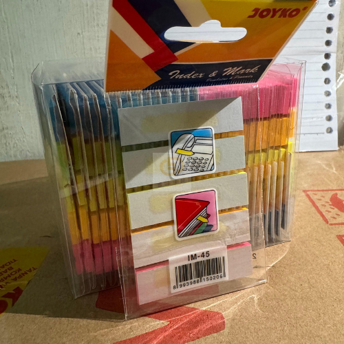 Jual (1 BOX / 30 PCS) Index & Mark Penanda Pembatas Joyko IM-45 Kertas ...