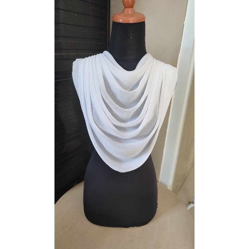 Jual Drapery Instan ala Malaysia size Sedang Penutup dada hijab drapery ...