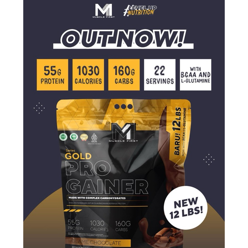 Jual M1 Muscle First Pro Gainer 12 Lbs | Musclefirst Mass Gainer ...