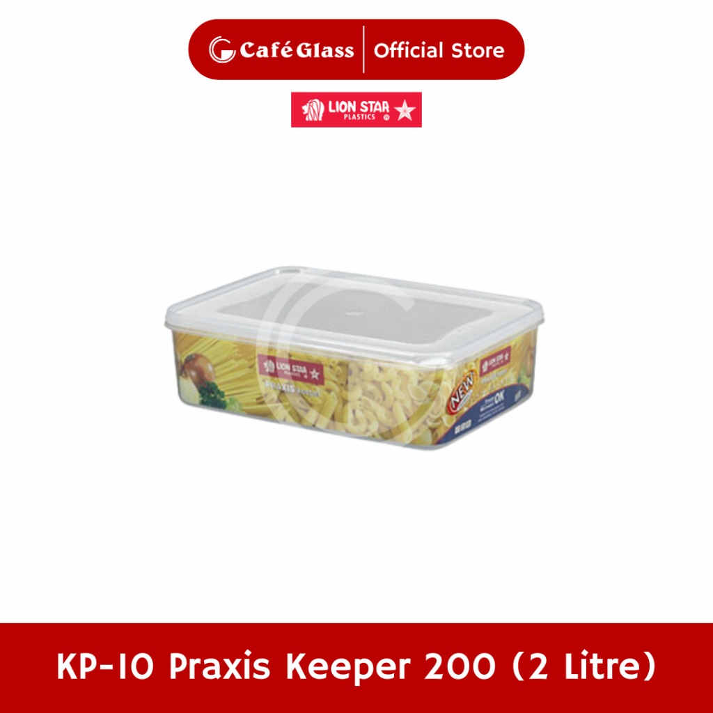 Toples Plastik Bulat 2L Lion Star KP10 Kedap Udara - Wadah Makan Kotak Sayur Klip To Keep