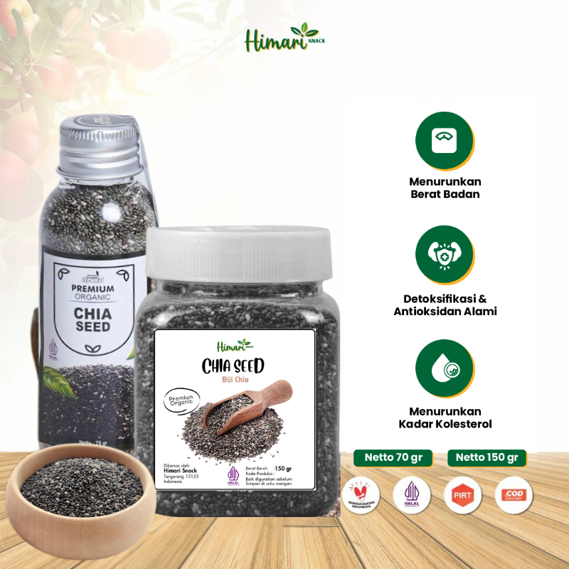 Jual Biji Chia Seeds Organic Premium Black Chiaseed Original Kemasan ...