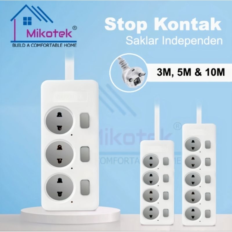 Jual Stop Kontak Saklar On/Off Independen Mikotek | Shopee Indonesia