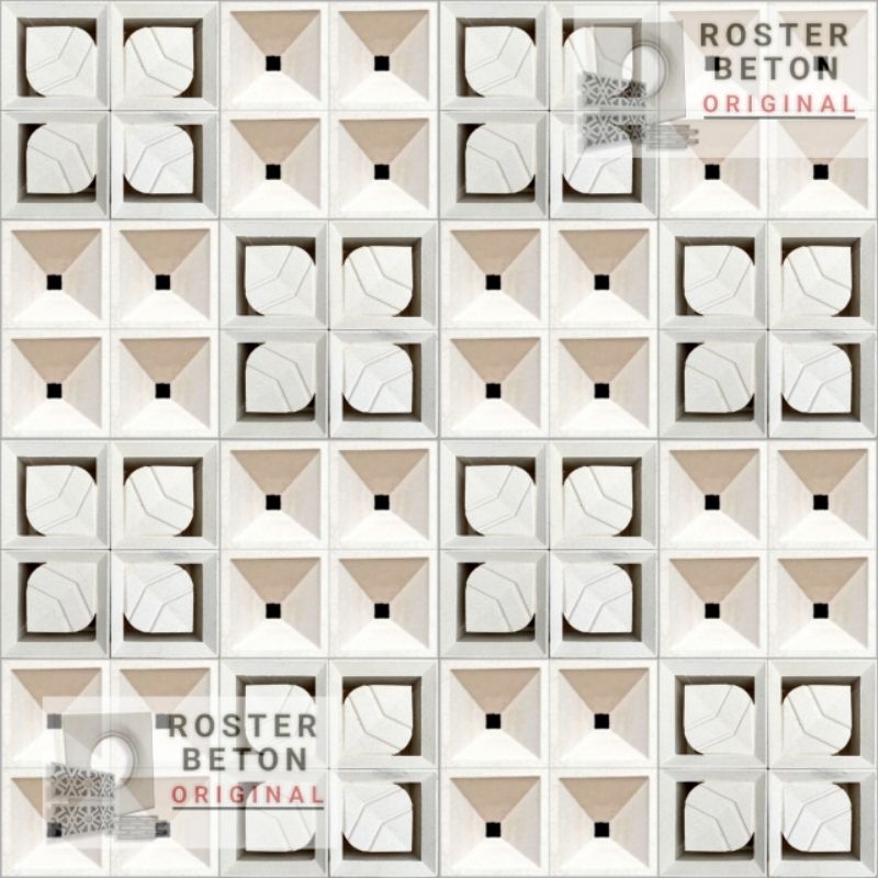 Jual roster putih/mix/kombinasi/batu roster/roster beton minimalis ...