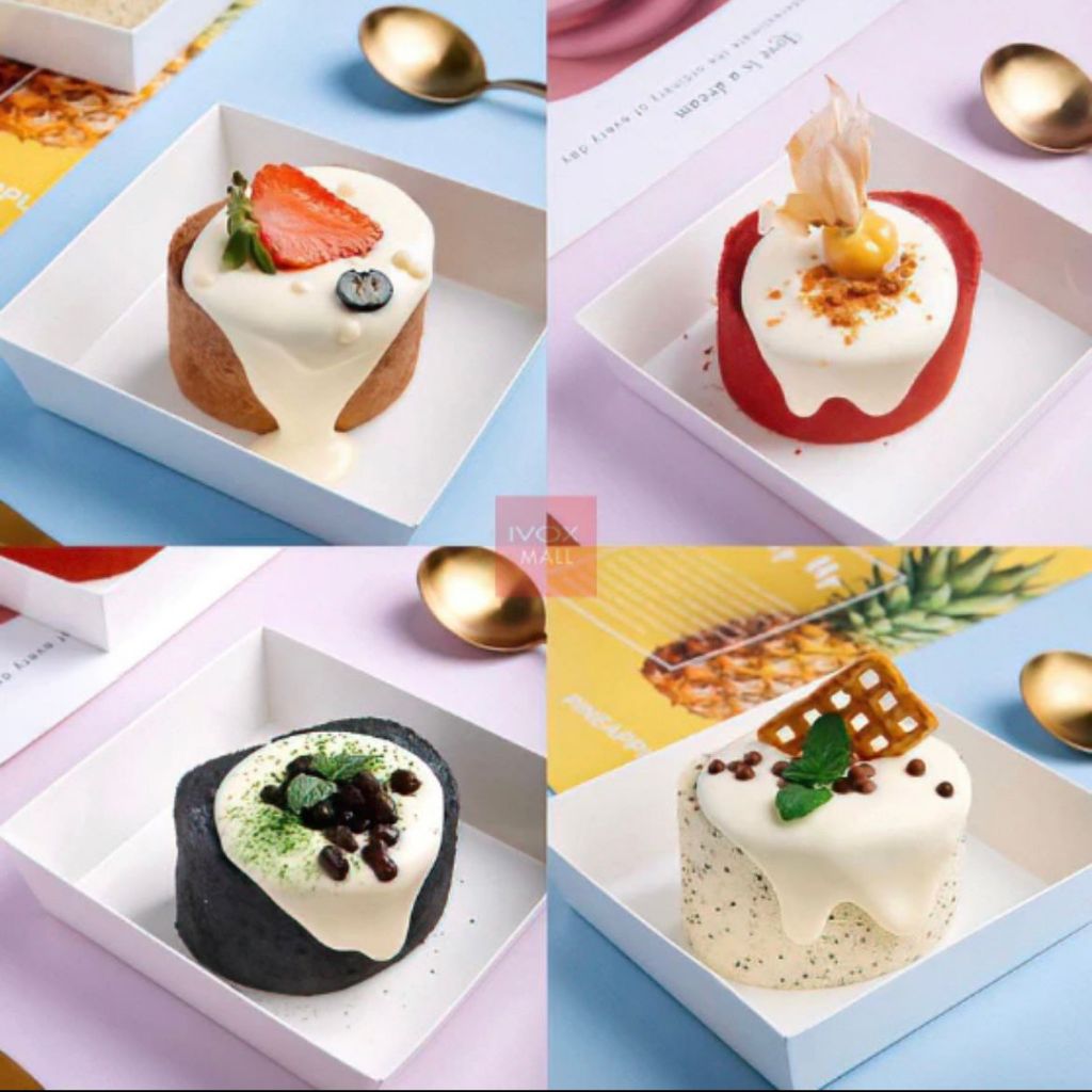 Jual Paper Box Mika Milk Bun Sandwich Donat Cup kotak Roti Kue Paper ...