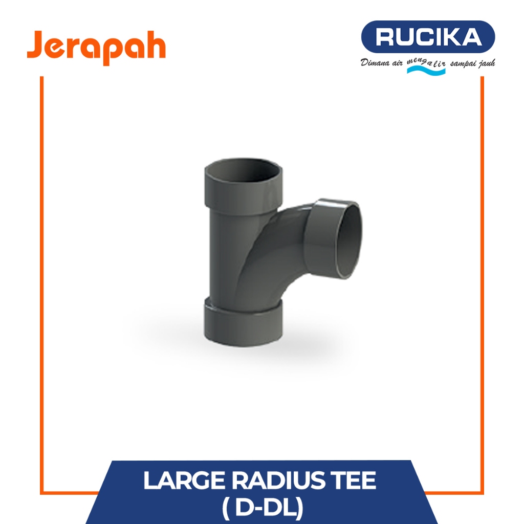 Jual Rucika Fitting - Large Radius Tee ( D-DL)- 1 1/2