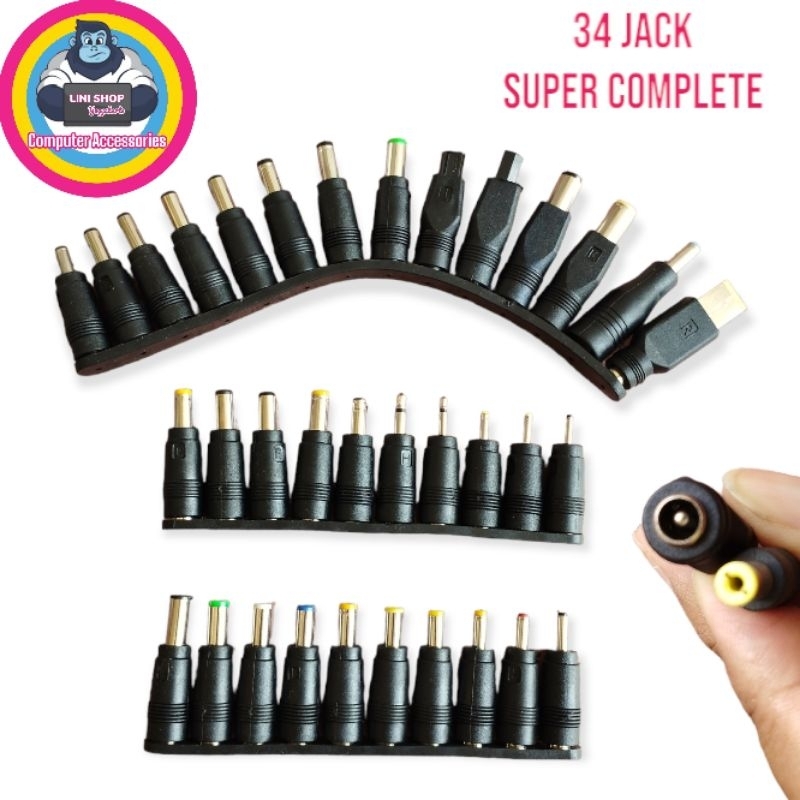 Jual JACK DC 34 IN 1 KONEKTOR Adaptor Charger Laptop Universal ...