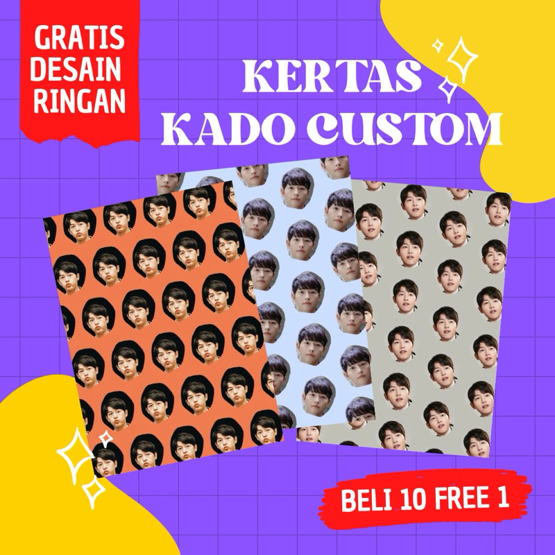 Jual KERTAS KADO CUSTOM/KERTAS KADO AESTHETIC/KERTAS KADO MUKA | Shopee ...