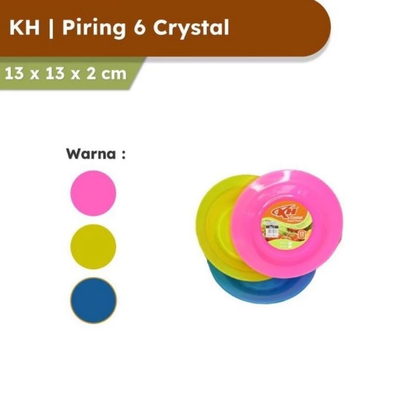 Jual Piring Plastik Cristal Kh 6 Inch Warna Piring Plastik Kecil