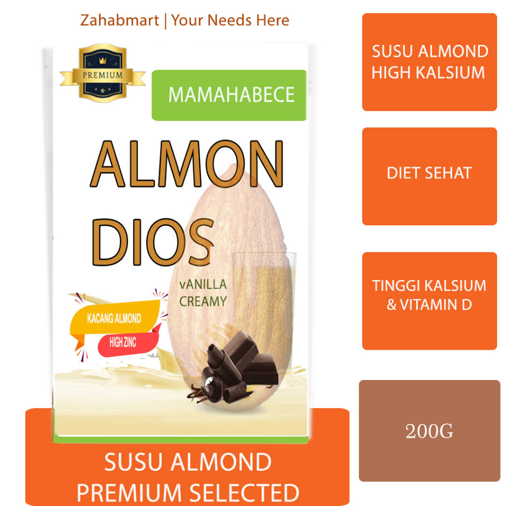 Jual Susu Almon Milk Low Fat Susu Rendah Kalori Susu Diet Pengganti Makan Susu Low Fat Milk 0890