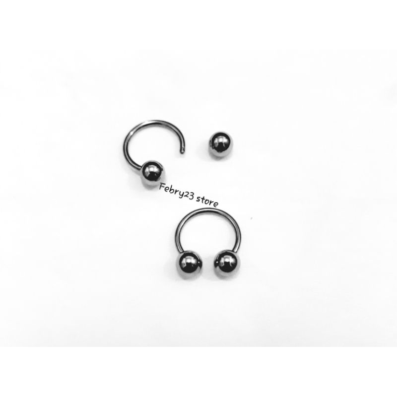 Jual Ball 4mm Anting Piercing Mini Tusuk Barbel Titanium Tapal Kuda Putih Pria Wanita Shopee