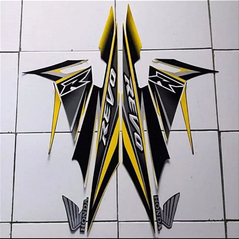 Jual Stiker Striping Motor Revo Lama 2008 Kuning Sticker Lis Body ...