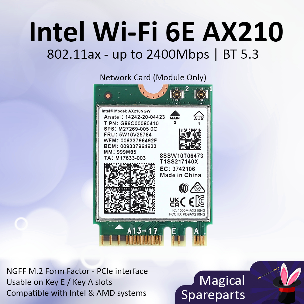 Jual Intel Wi-Fi 6E AX210 NGFF M.2 Wireless Network Card WiFi BT ...