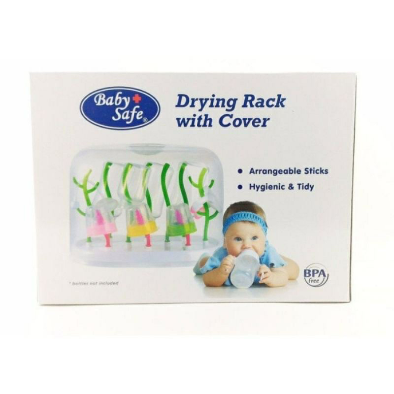 Jual (PRELOVED - NEW) Baby safe - drying rack with cover (rak botol ...