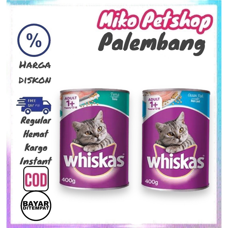 Jual Makanan Kucing Basah Whiskas Kaleng 400g Shopee Indonesia