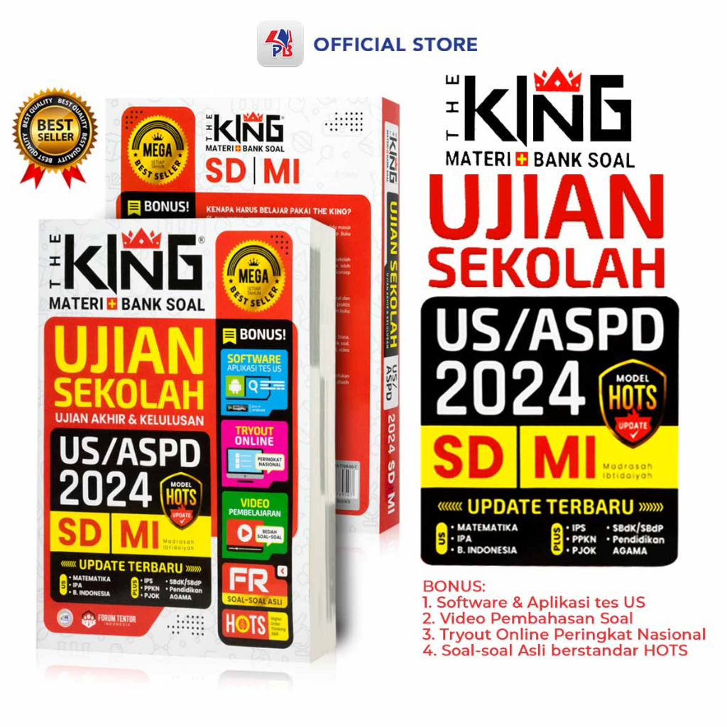 Jual Buku Ujian Sekolah 2024 / The King Materi Bank Soal Ujian Sekolah ...