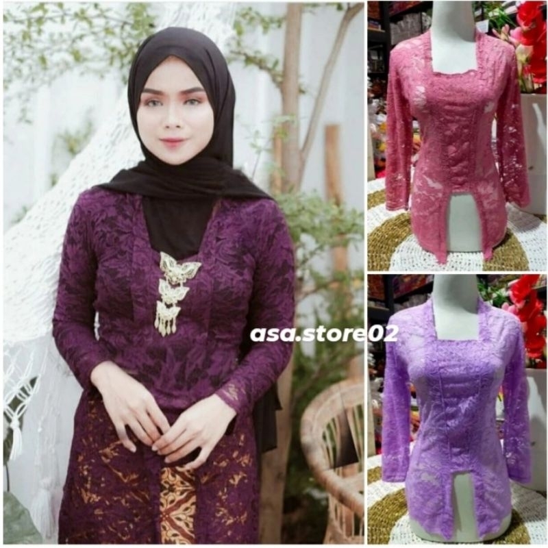 Jual Kebaya Brukat Wisuda Stretch/Kebaya Wisuda Modern/Kebaya Kutu Baru ...