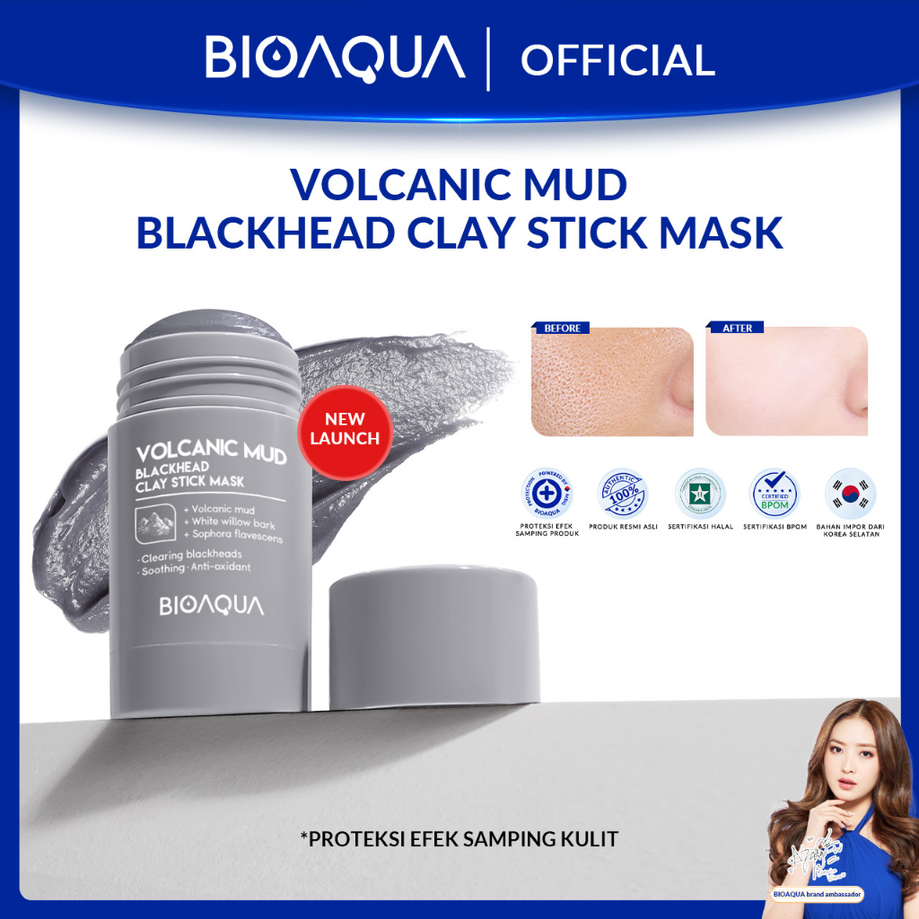 Jual Bioaqua Clay Stick Mask Masker Wajah 40g Volcanic Mud Blackhead Mask Komedo Deep Pores